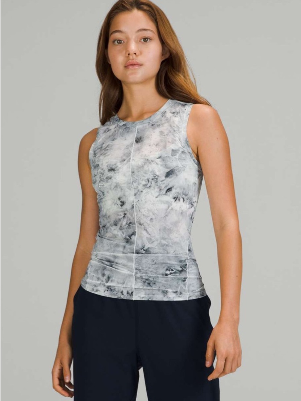 Lululemon Women’s Lightweight Jersey Tank Top Yoga Aquila Rhino Grey Size S